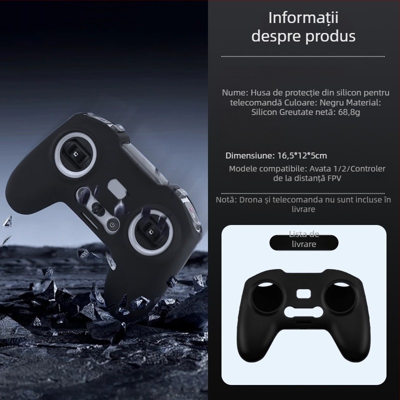 Capac silicon protector pentru telecomanda DJI Avata 2 FPV, anti-zgârieturi și rezistent la uzură