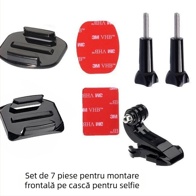 GoPro 10 set suport pentru cască, 7 piese, suport universal de fixare pentru camere DJI Action