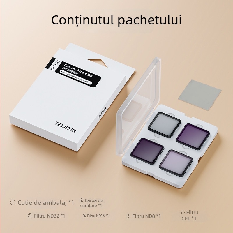 Set de filtre CPL polarizant și ND8/ND16/ND32 pentru Insta360 Ace Pro și Ace Pro2
