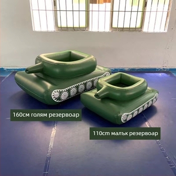 Tank de apă gonflabil pentru jocuri în piscină, mașină cu jet de apă și inel de înot