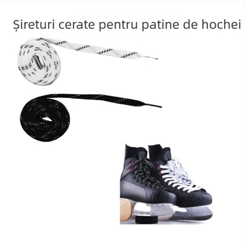 Șireturi cerate plate pentru hochei pe gheață, multicolore