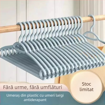Set de 10 umerașe antiderapante pentru haine și suport de uscare fără cusături – utilizare casnică, cămin, balcon, dormitor