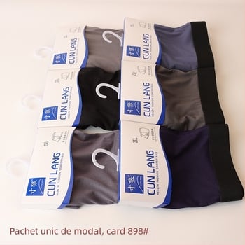 Boxeri pentru bărbați din modal, respirabili, talie medie, cu etichetă atârnată, ambalare individuală