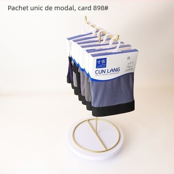 Boxeri pentru bărbați din modal, respirabili, talie medie, cu etichetă atârnată, ambalare individuală