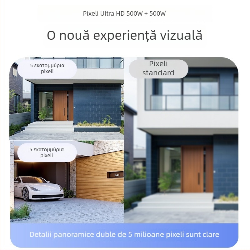 Cameră 4G 360° cu monitorizare wireless, cu ecran dublu, monitor HD pentru casă, vizualizare pe timp de noapte 360°