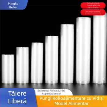 Sac de vid în rol, cu plasă, pentru uz casnic, ambalare alimente, sac de vid pentru comprimare, îngroșat, vânzare cu ridicata