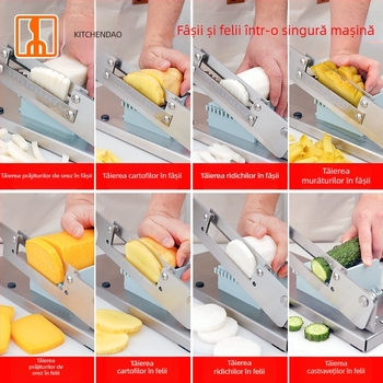 Tăietor de prăjituri din orez, oțel inoxidabil, pentru uz casnic și comercial, feliere de cartofi și morcovi