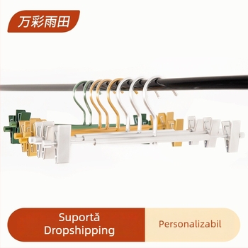 Raft pentru pantaloni din aliaj de aluminiu, clips anti-derapare fără urme pentru haine, clips pentru lenjerie, aluminiu spațial, utilizare casnică multifuncțională
