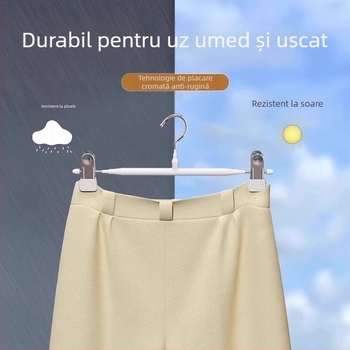 Clipuri pentru pantaloni din oțel inoxidabil, pentru uz casnic, fără urme, pentru agățat și uscat pantaloni