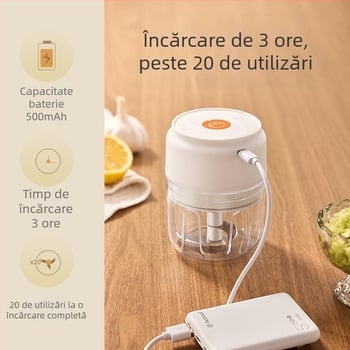Moving Presă electrică de usturoi și râșniță de usturoi cu trei lame