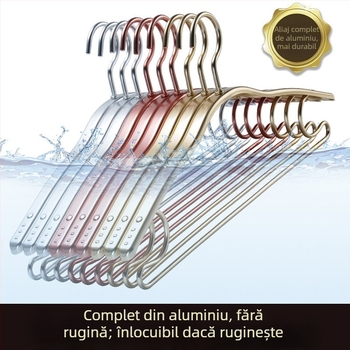 Uscător de haine din aliaj de aluminiu, cu agățător din oțel inoxidabil, pentru cămin studențesc, anti-alunecare, fără urme