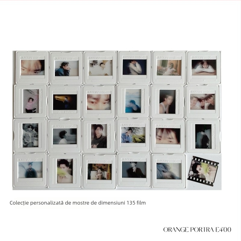 Card creativ din film – pandantiv lucrat manual, cu card Polaroid transparent pentru fanii idolului