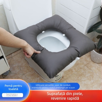 Perna detașabilă pentru șezutul de toaletă, cu spumă cu memorie, moale pentru baie, design minimalist modern