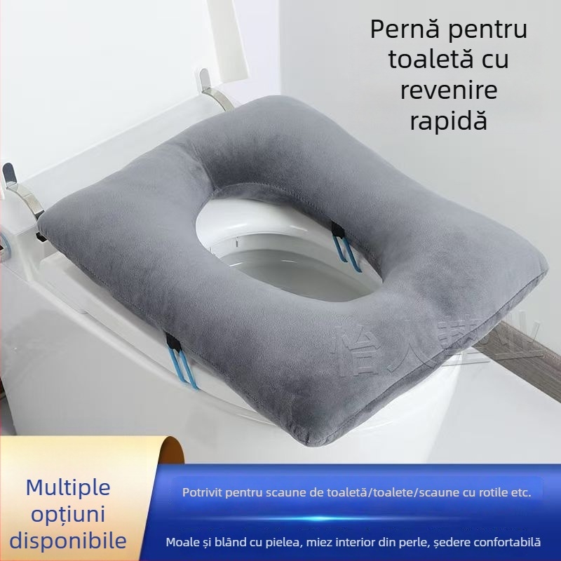 Perna detașabilă pentru șezutul de toaletă, cu spumă cu memorie, moale pentru baie, design minimalist modern