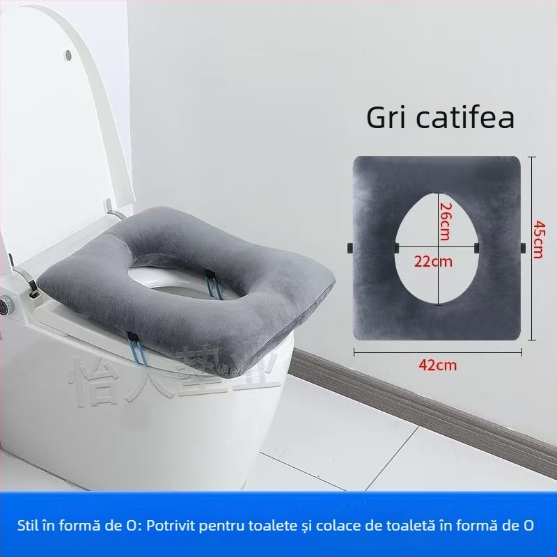 Perna detașabilă pentru șezutul de toaletă, cu spumă cu memorie, moale pentru baie, design minimalist modern