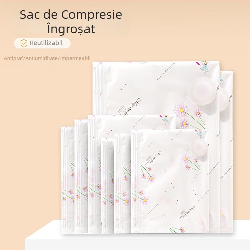 Geantă vid pentru haine și pături, versiune întărită cu valvă pentru depozitare compactă