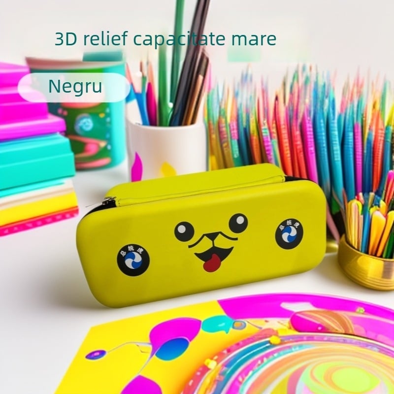 Penar cu relief 3D, capacitate mare pentru creioane, husă de depozitare pentru Nintendo Switch, pentru copii