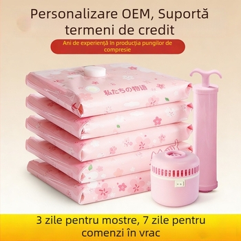 Saci de vid personalizate pentru haine, pilote și jachete cu puf — pungi de compresie pentru uz casnic, mai groase