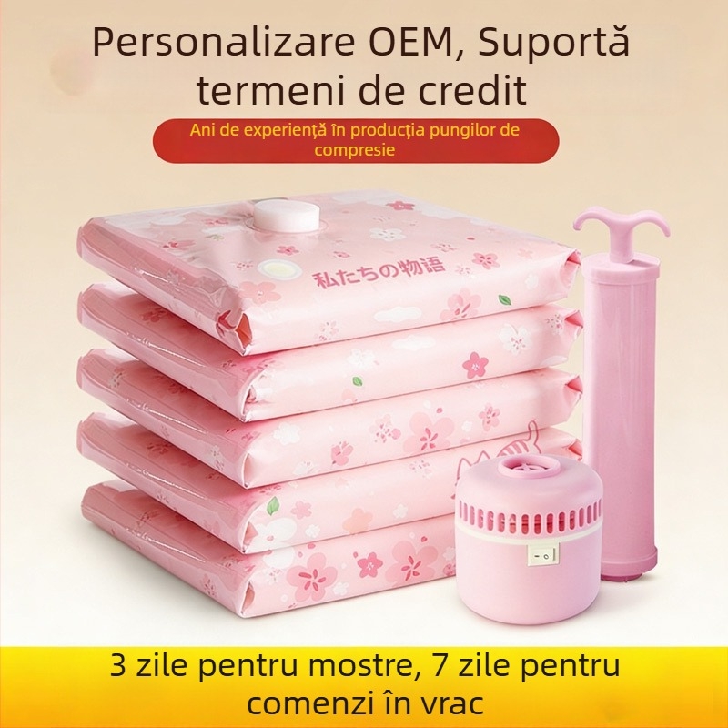 Saci de vid personalizate pentru haine, pilote și jachete cu puf — pungi de compresie pentru uz casnic, mai groase