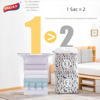 Taili sac de compresie cu vid pentru depozitarea păturilor și hainelor – protecție împotriva umezelii și prafului