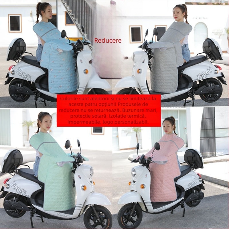 Husă subțire, de culoare solidă pentru parbriz, pentru scutere electrice și motociclete mici – protecție solară de vară