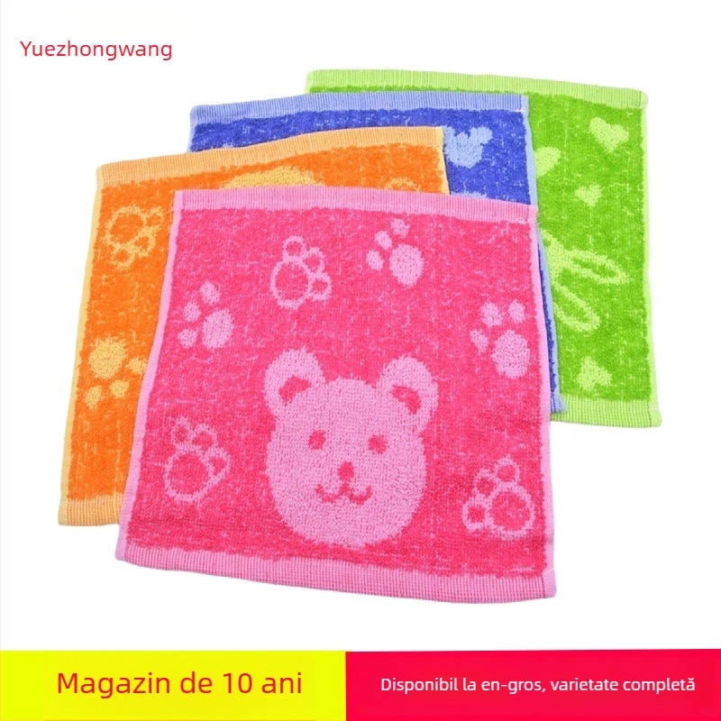 Prosop mic din bumbac 100% absorbant pentru față, 25×25 cm, jacquard cu model pentru copii, pentru mâini și vase