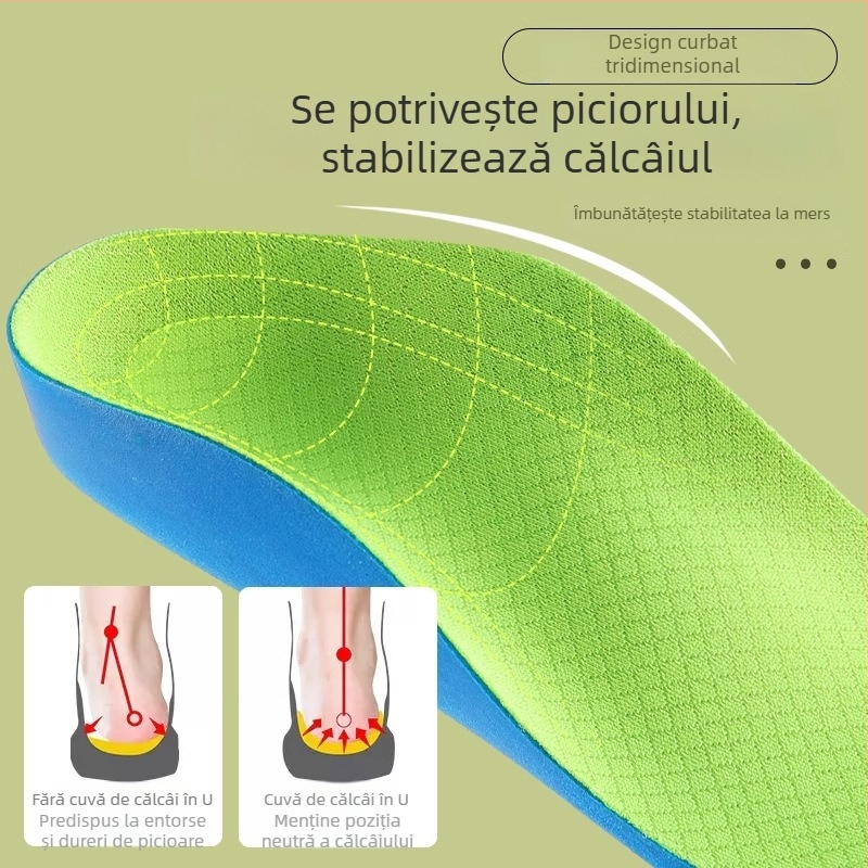 Tălpi ortopedice pentru copii, susținere a arcului, absorbție a șocurilor și corecție a platfusului