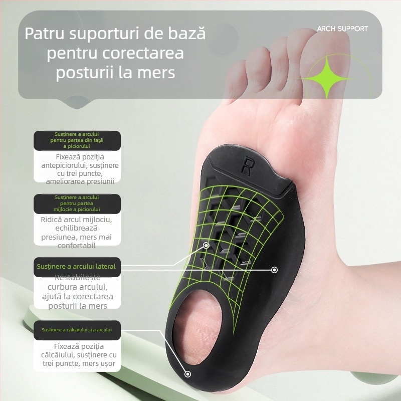Talpă ortopedică pentru corectarea platfusului, suport pentru arc, talpă cu arc în formă de 8