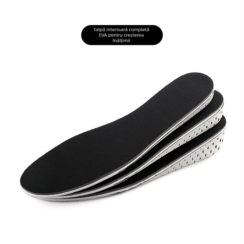 Înalță-tălpi ascunse din EVA pentru pantofi sport și casual — tălpi interioare, încălzite, talpă completă, unisex, 2–4 cm