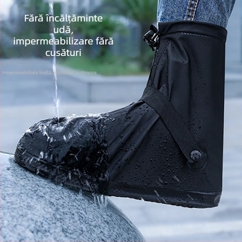 Huse impermeabile pentru încălțăminte, pentru ciclism, unisex, până la gambe, antiderapante, întărite, rezistente la uzură