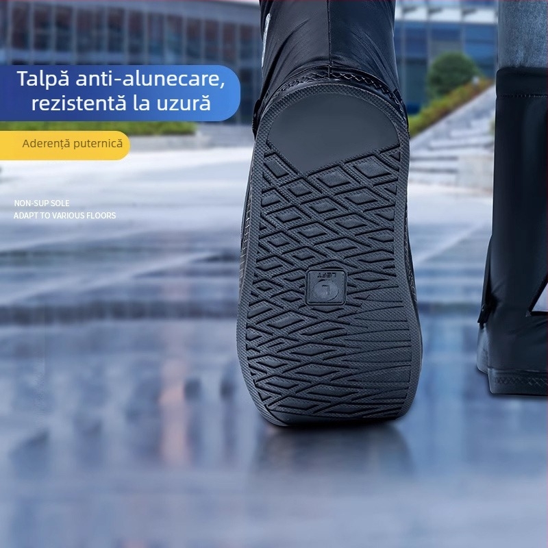 Huse impermeabile pentru încălțăminte, pentru ciclism, unisex, până la gambe, antiderapante, întărite, rezistente la uzură