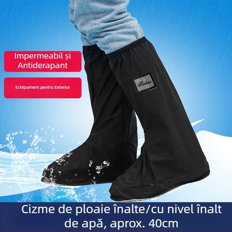 Protecții impermeabile pentru încălțăminte, adulți și copii, antiderapante, groase, rezistente la uzură