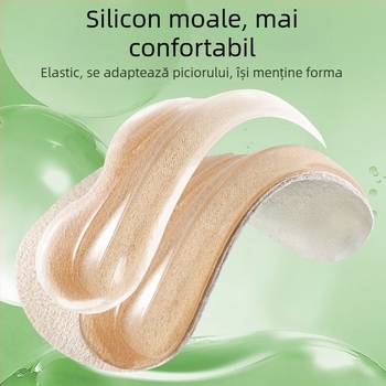 Pernițe din silicon pentru călcâi, prevenire alunecare la pantofi cu toc înalt, pernițe anti-fricțiune pentru călcâi, autoadezive, pentru mokasin și pantofi din piele, dimensiune 9×4 cm