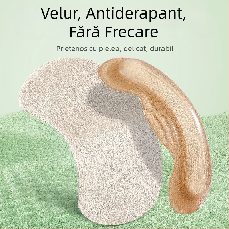 Pernițe din silicon pentru călcâi, prevenire alunecare la pantofi cu toc înalt, pernițe anti-fricțiune pentru călcâi, autoadezive, pentru mokasin și pantofi din piele, dimensiune 9×4 cm