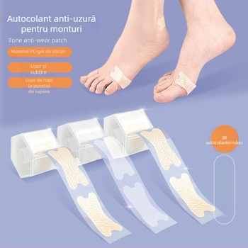Protecție transparentă antiuzură pentru călcâi, în formă de floare de prune, pentru papuci, sandale și tocuri – inserții invizibile pentru deget și talpă