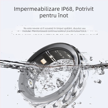 Inel inteligent V5 cu senzor de ritm cardiac rotativ, monitorizare a somnului, numărătoare pași, reducere a stresului și alte funcții sportive