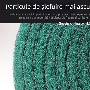 Burete abraziv din nylon pentru vase, îndepărtarea ruginii și lustruirea oțelului inoxidabil; curățare bucătărie cu abraziv diamant