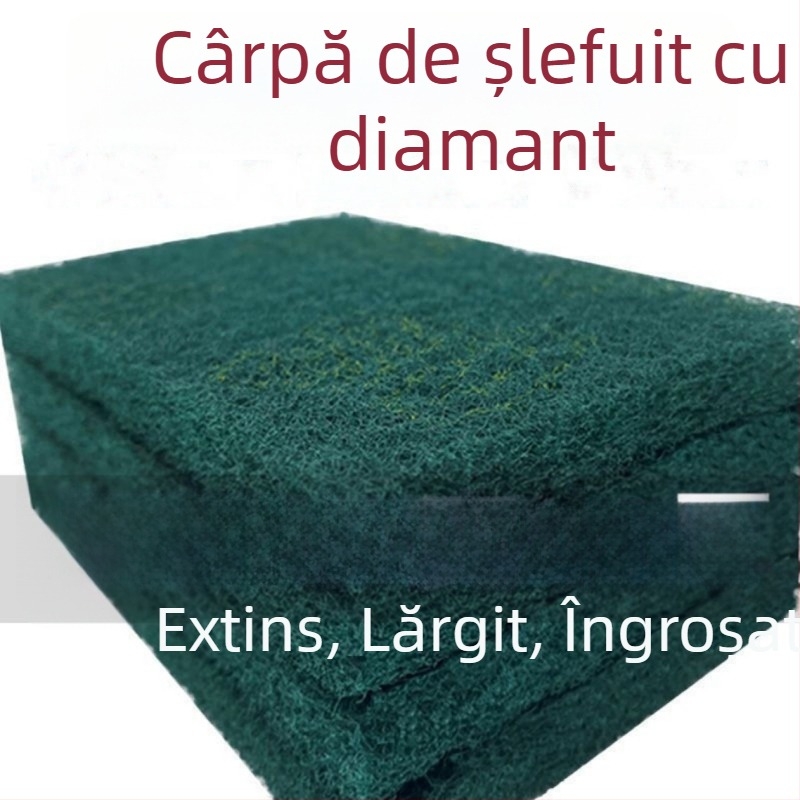 Burete abraziv din nylon pentru vase, îndepărtarea ruginii și lustruirea oțelului inoxidabil; curățare bucătărie cu abraziv diamant