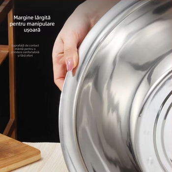 Vas mare din oțel inoxidabil pentru spălat legume, frământarea aluatului și spălarea hainelor