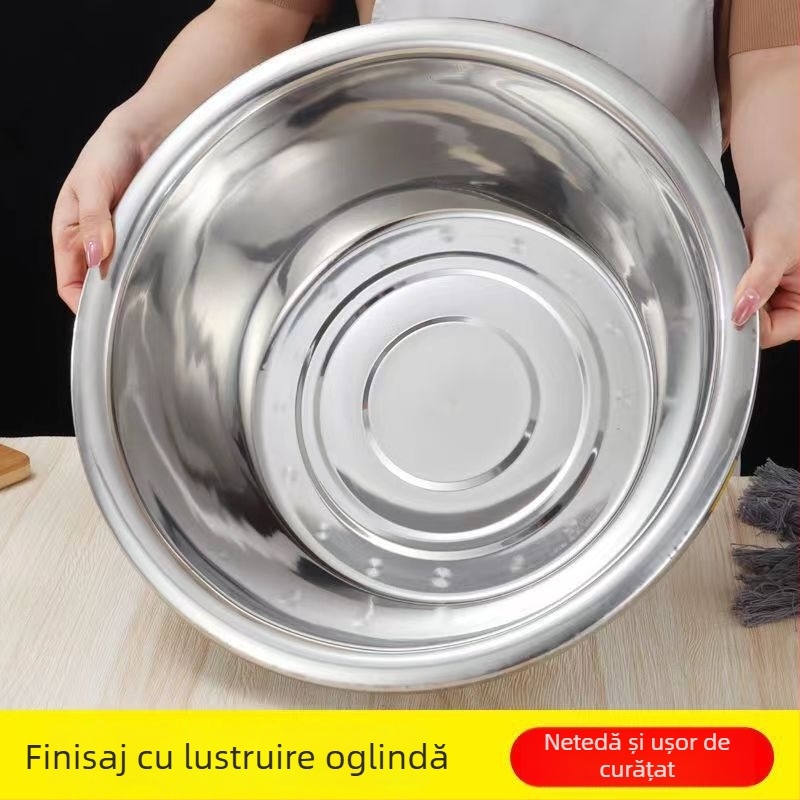 Vas mare din oțel inoxidabil pentru spălat legume, frământarea aluatului și spălarea hainelor