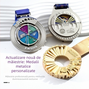 Medalii de maraton personalizate - suveniruri pentru competiții de alergare, argintiu și bronz