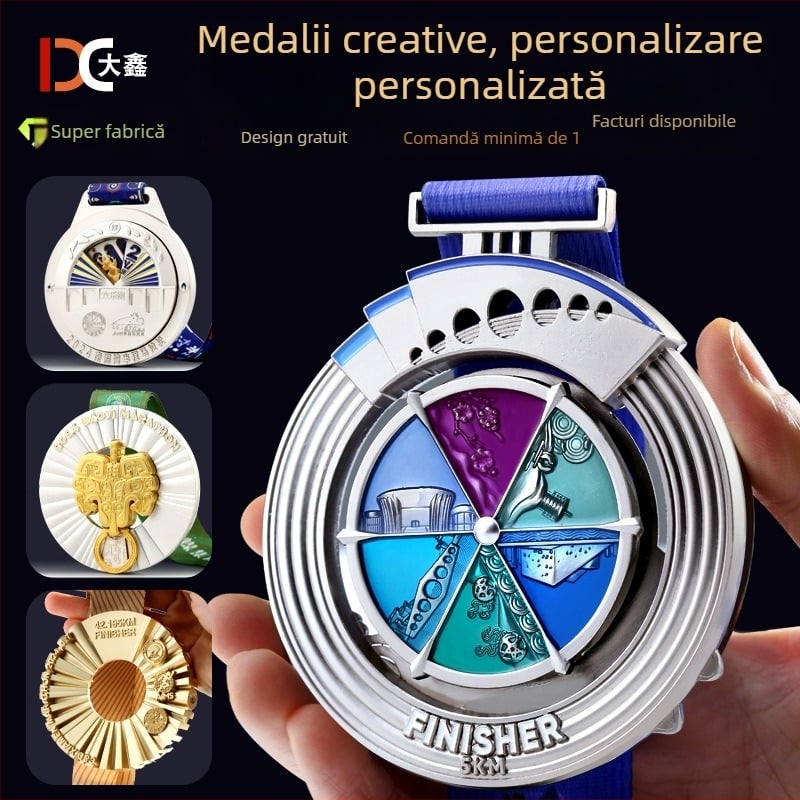 Medalii de maraton personalizate - suveniruri pentru competiții de alergare, argintiu și bronz