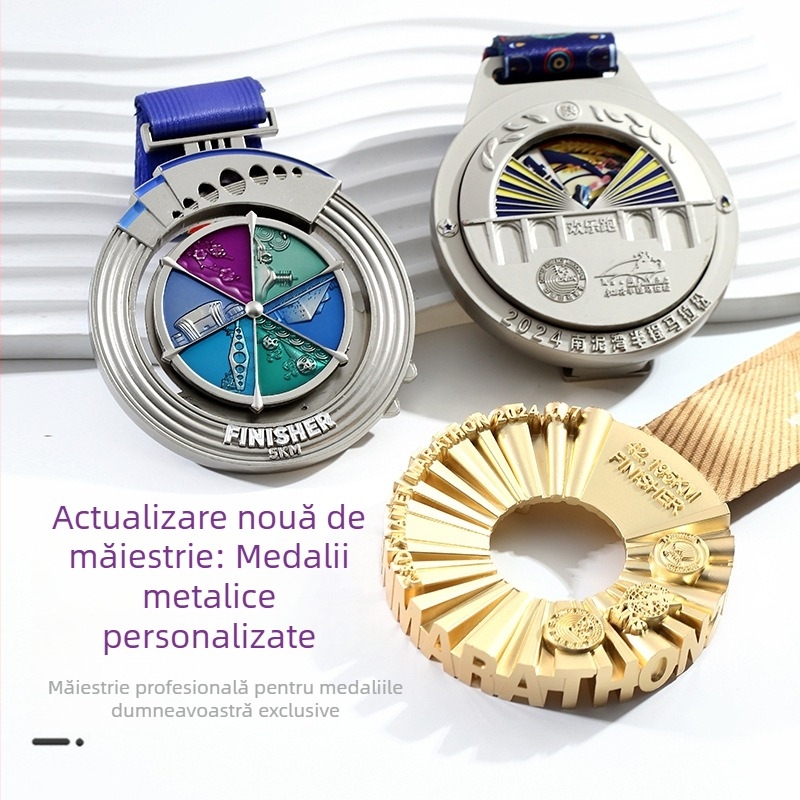 Medalii de maraton personalizate - suveniruri pentru competiții de alergare, argintiu și bronz