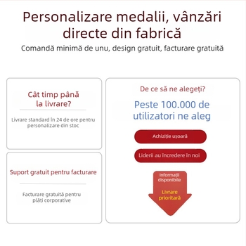 Medalii metalice personalizate pentru premii corporative, medalii de maraton, reliefate, realizate conform proiectului dvs.