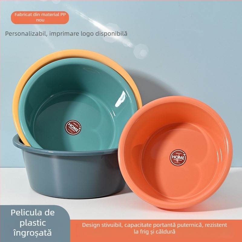 Vas din plastic îngroșat pentru cămine studențești, potrivit pentru spălat păr, față, picioare și rufe