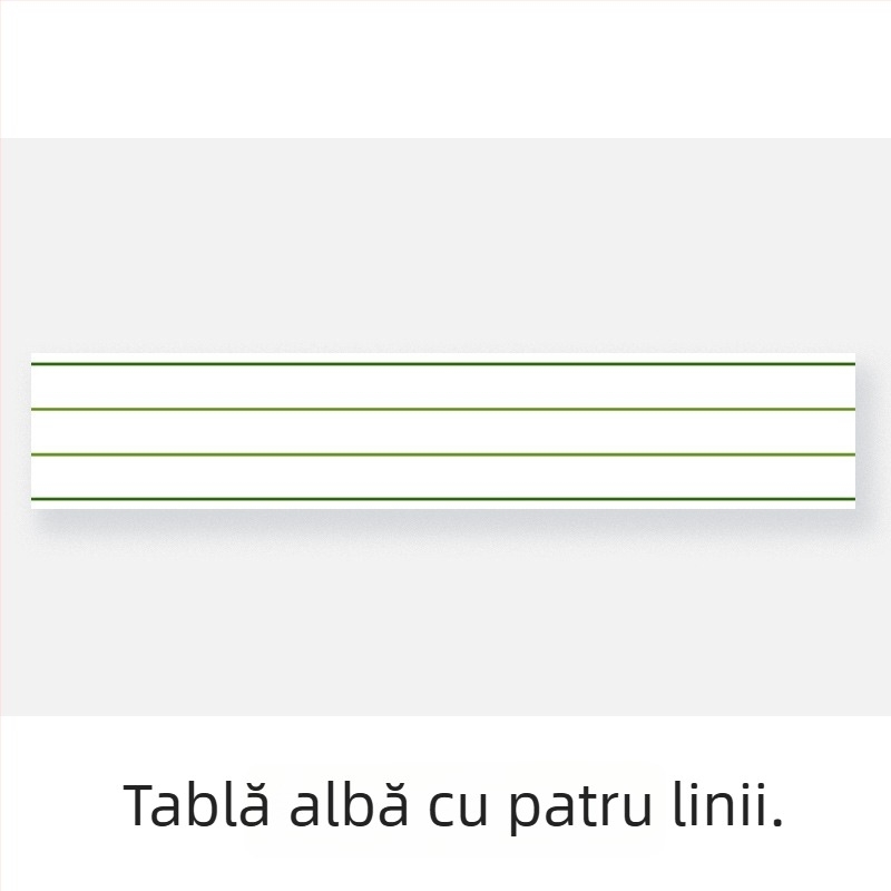 Xin Guo Tablă magnetică albă cu grilă în patru rânduri pentru Pinyin și literele engleze, etichetă magnetică portabilă pentru tablă
