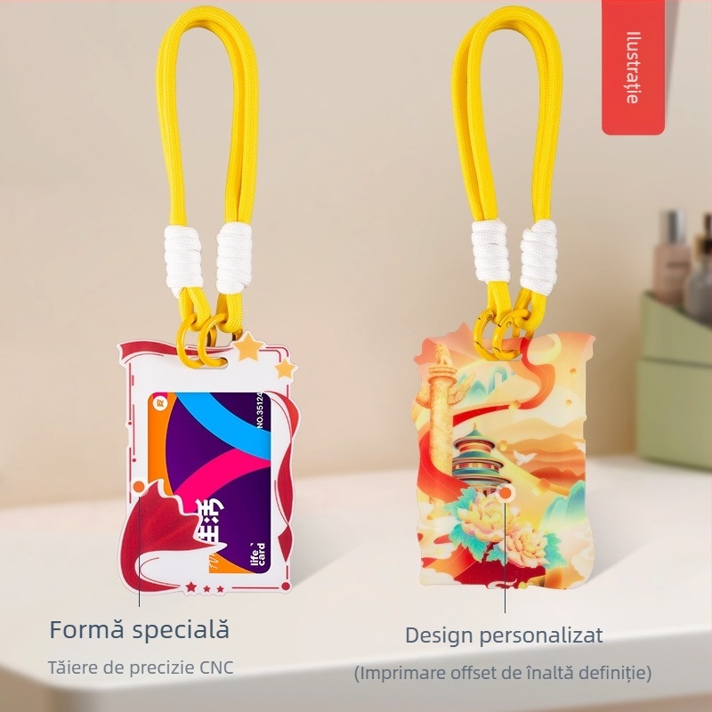 Suport pentru carduri din acrilic transparent, tăiere CNC de precizie, ID de angajat creativ, insignă transparentă cu formă specială