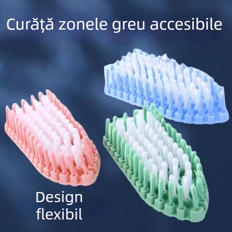 Perie flexibilă de curățare pentru uz casnic: chiuveta de bucătărie, plăci ceramice și podea, chiuveta de baie, perie pentru fructe și legume