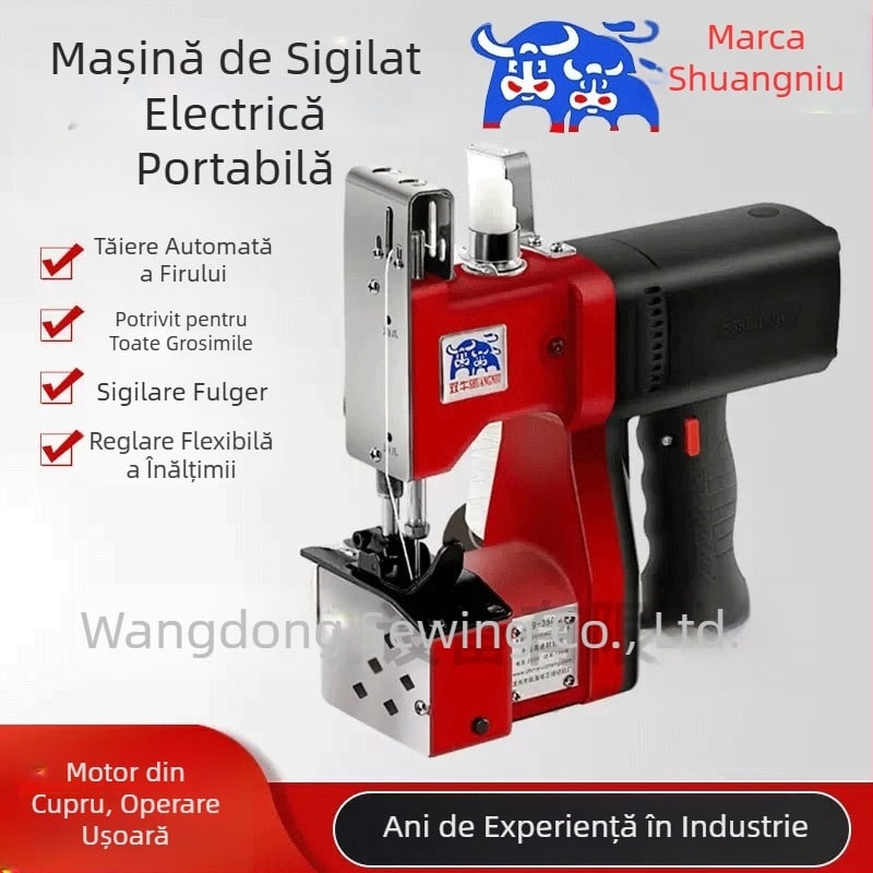 Shuangniu GK9-350 Mașină portabilă electrică de sigilat pungi din țesături