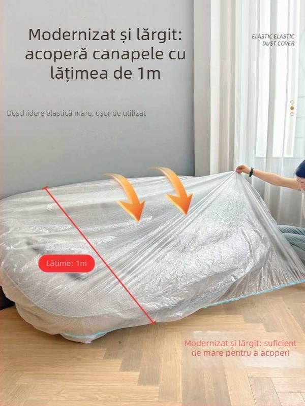 Husă de praf pentru canapea și pat, protecție completă a mobilierului, praf rezistent, anti-zgâriere, husă din plastic subțire